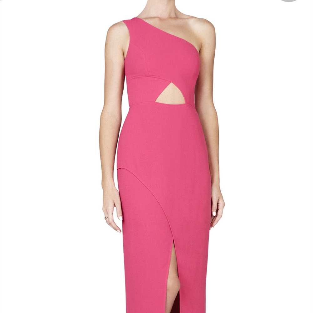 NWT BCBGMAXAZRIA kauri-one shoulder gown